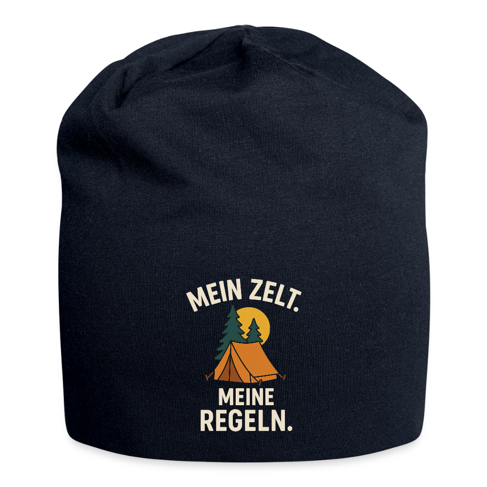 Mein Zelt. Meine Regeln. | Jersey-Beanie - French Navy
