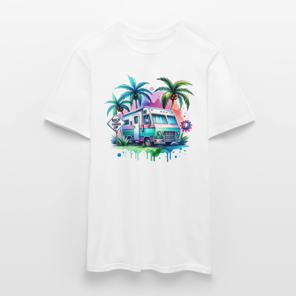 Wohnmobil unter Palmen | Männer T-Shirt - Weiß