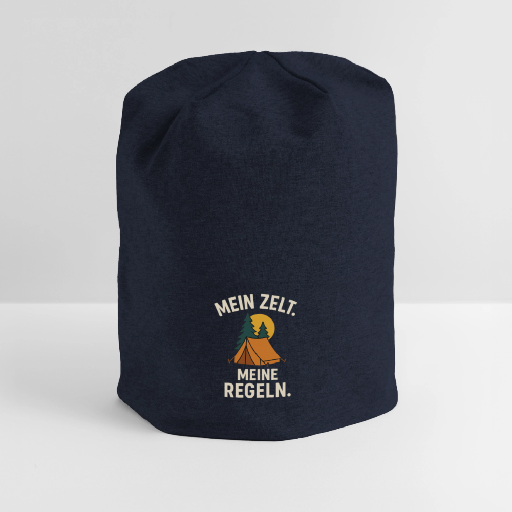 Mein Zelt. Meine Regeln. | Jersey-Beanie - French Navy