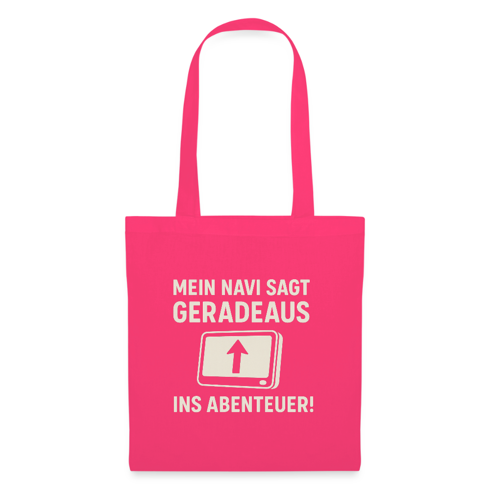 Mein Navi sagt geradeaus ins Abenteuer! | Stoffbeutel - Azalea