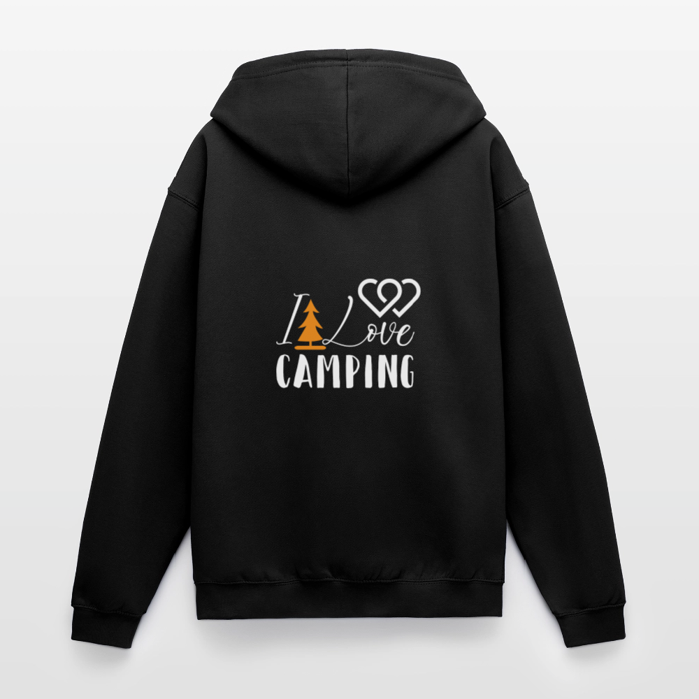 I LOVE CAMPING | Unisex Kapuzenjacke - Schwarz
