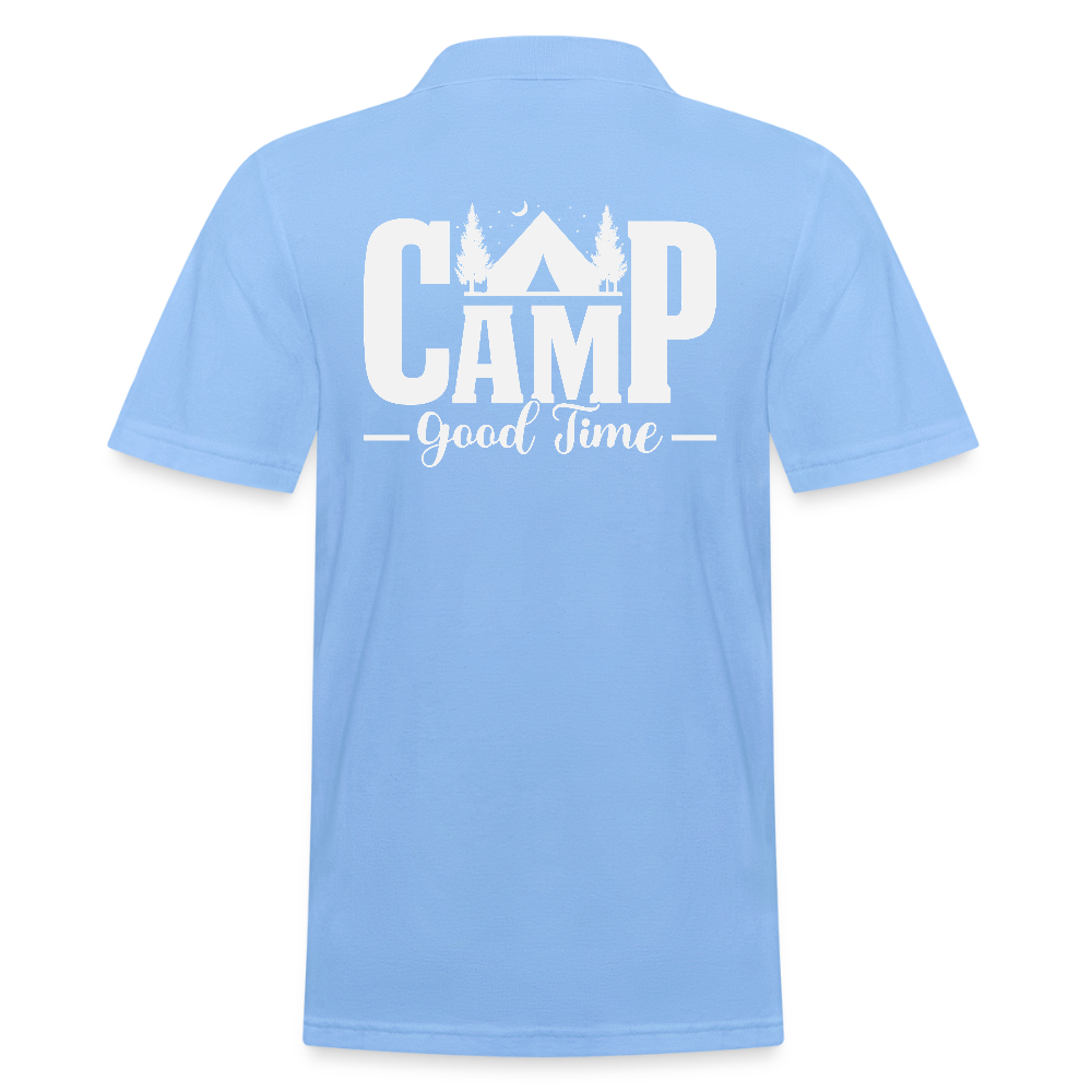 CAMP -GOOD TIME- | Männer Poloshirt - Himmelblau