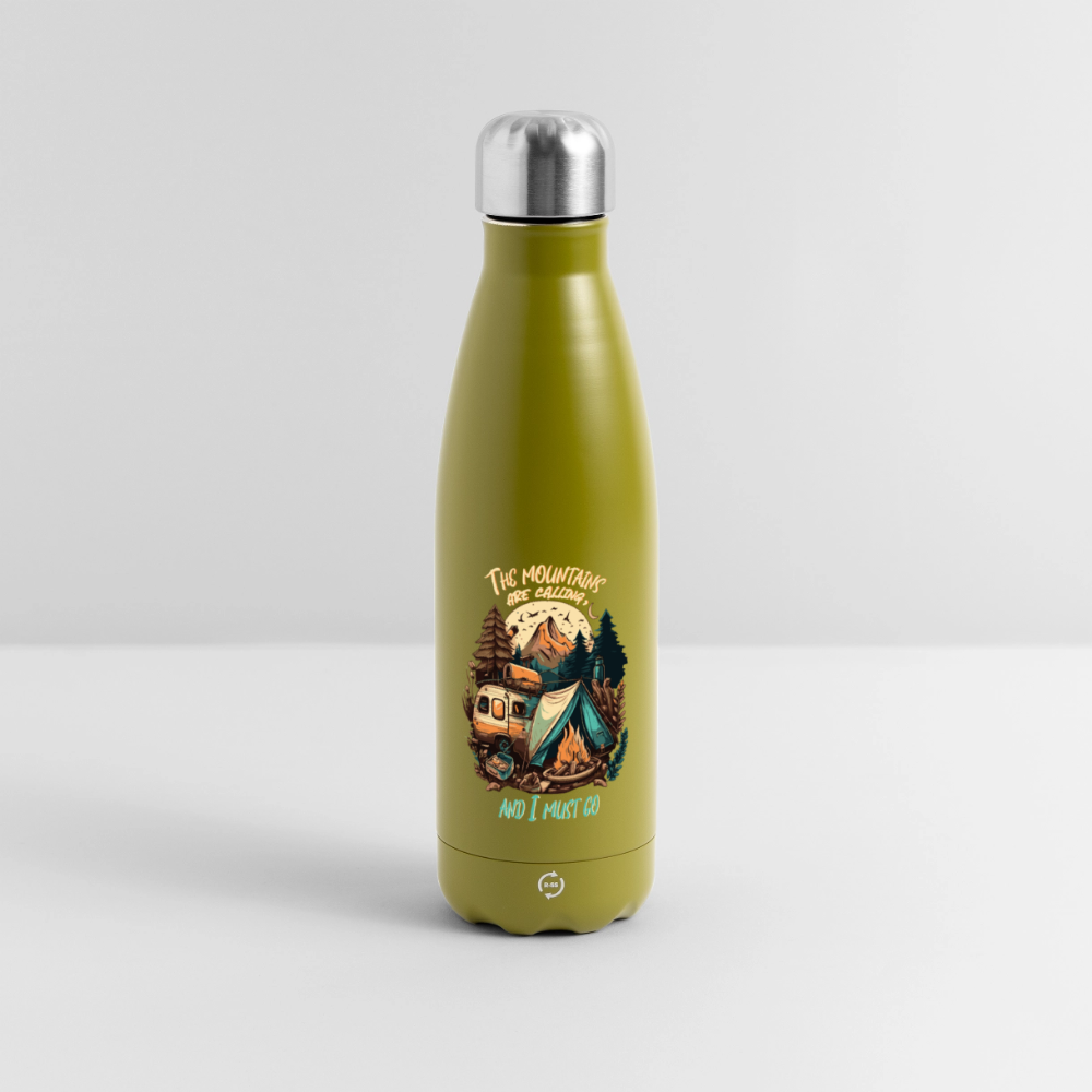 THE MOUNTAINS ARE CALLING | Thermosflasche 500 ml - Olivgrün 