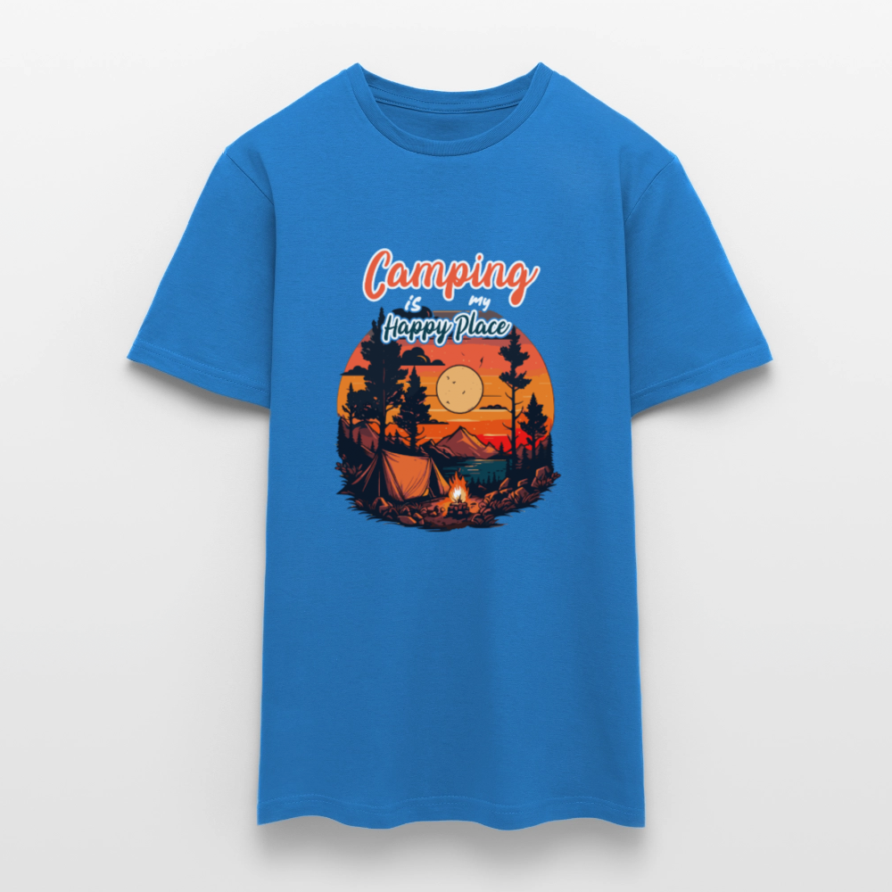 CAMPING IS MY HAPPY PLACE | Männer T-Shirt - Royalblau