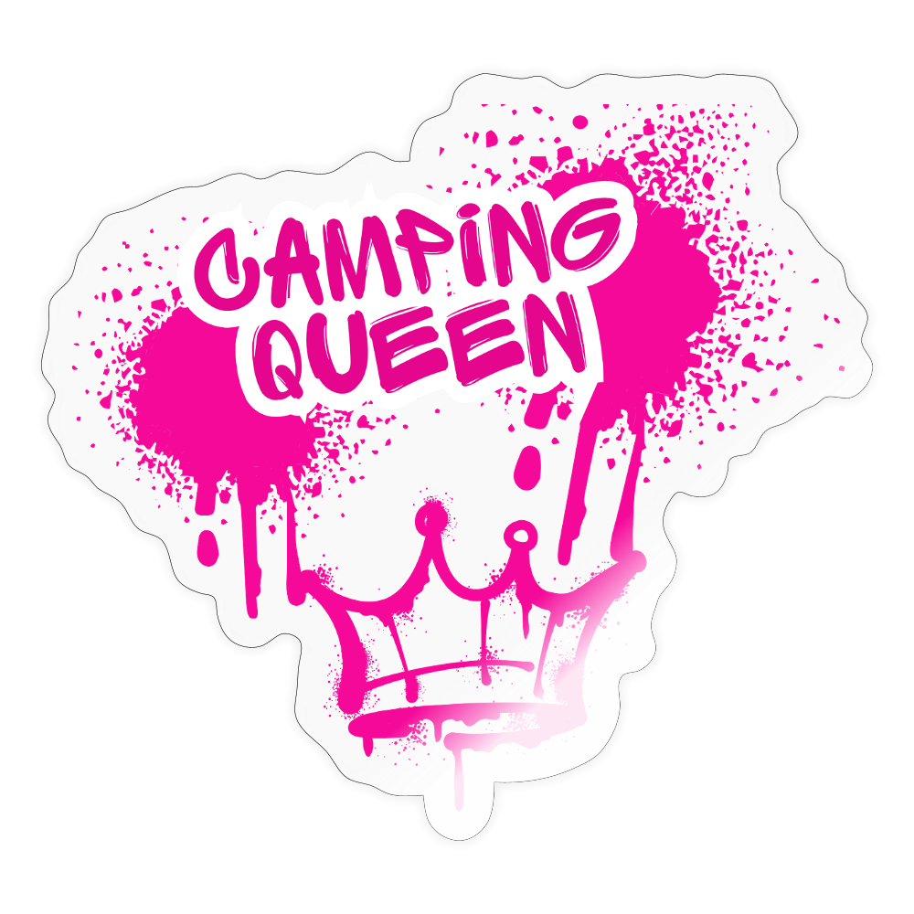 CAMPING QUEEN | Sticker - Transparent glänzend