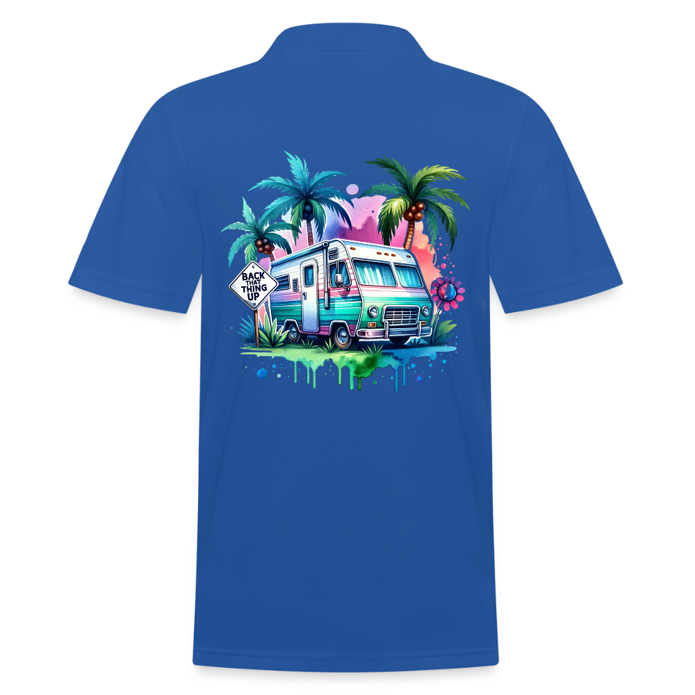 Wohnmobil unter Palmen | Männer Poloshirt - Royalblau