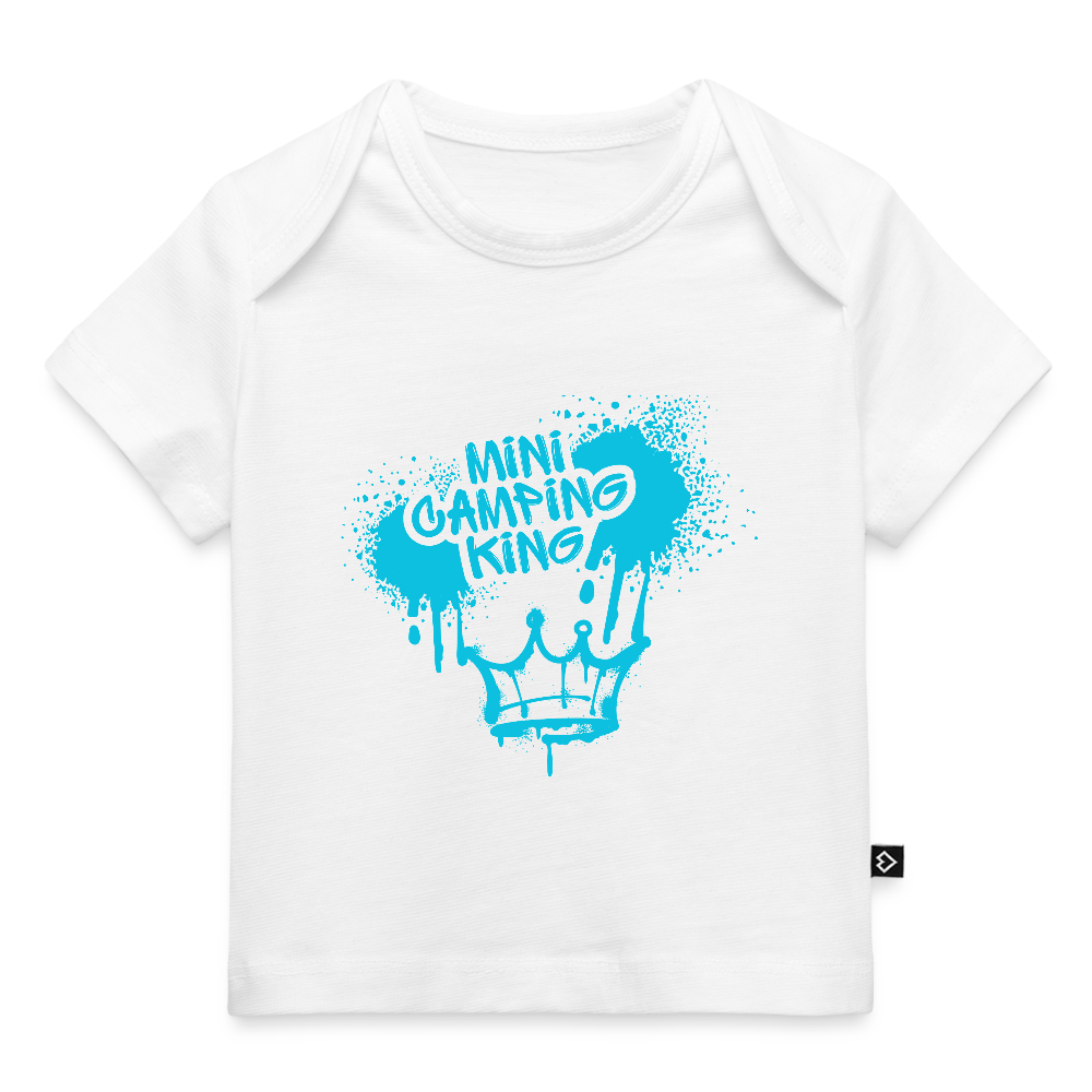 MINI CAMPING KING | Baby Bio-T-Shirt - Weiß