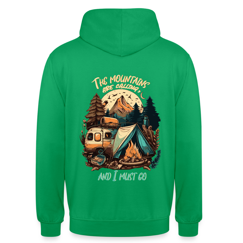 THE MOUNTAINS ARE CALLING | Unisex Hoodie - Kelly Green