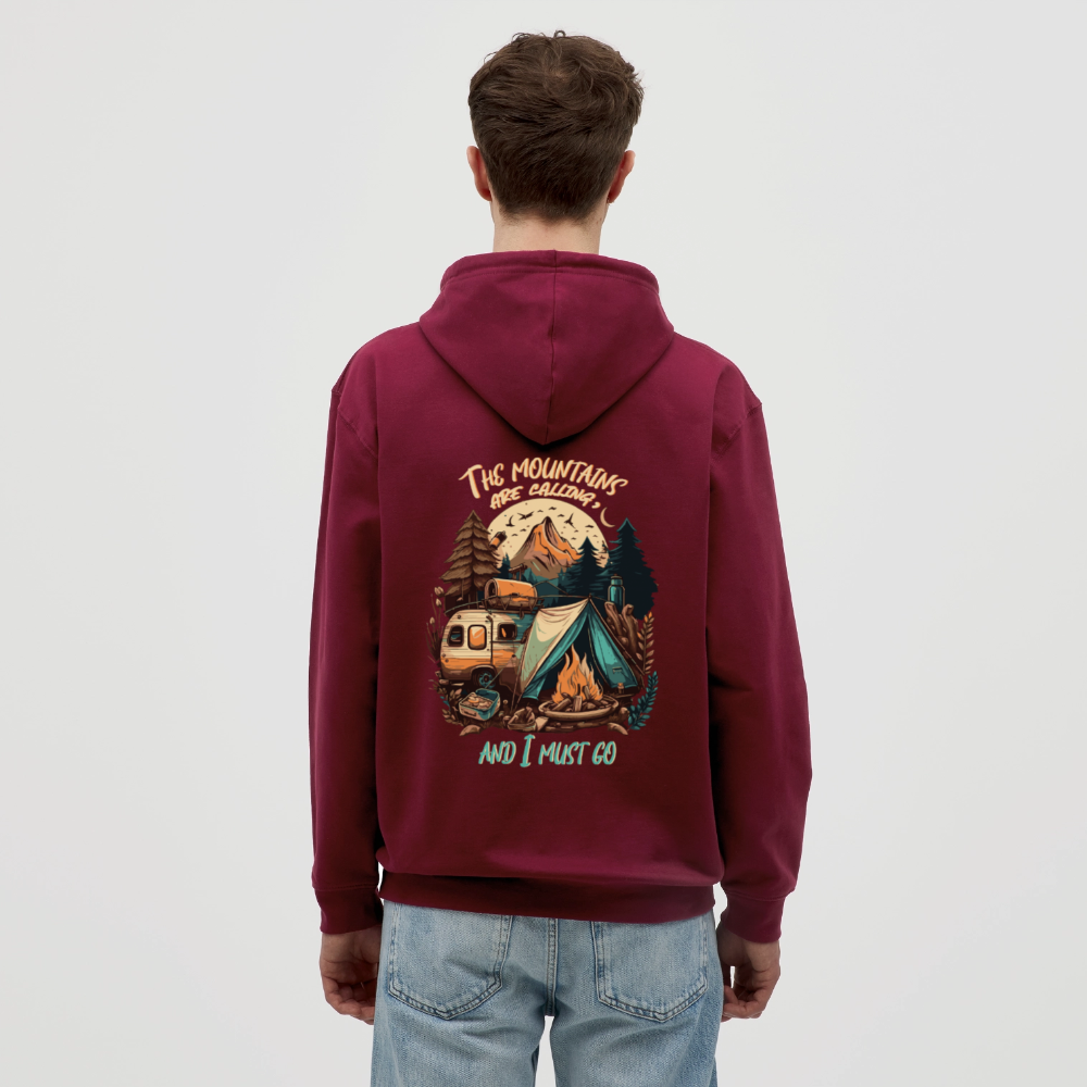 THE MOUNTAINS ARE CALLING | Unisex Hoodie - Bordeaux