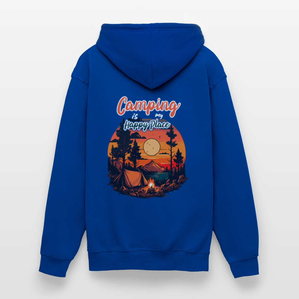 CAMPING IS MY HAPPY PLACE | Unisex Hoodie - Royalblau