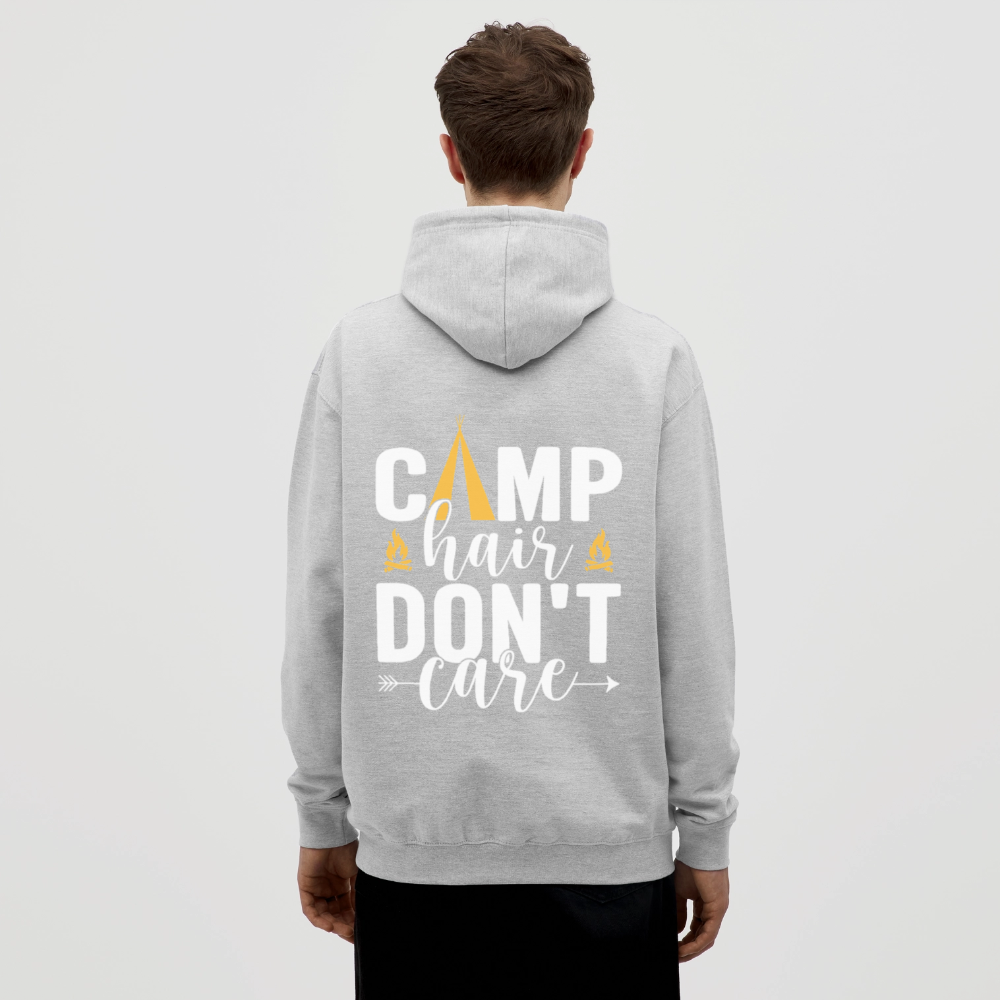 CAMP HAIR DON´T CARE | Unisex Hoodie - Hellgrau meliert