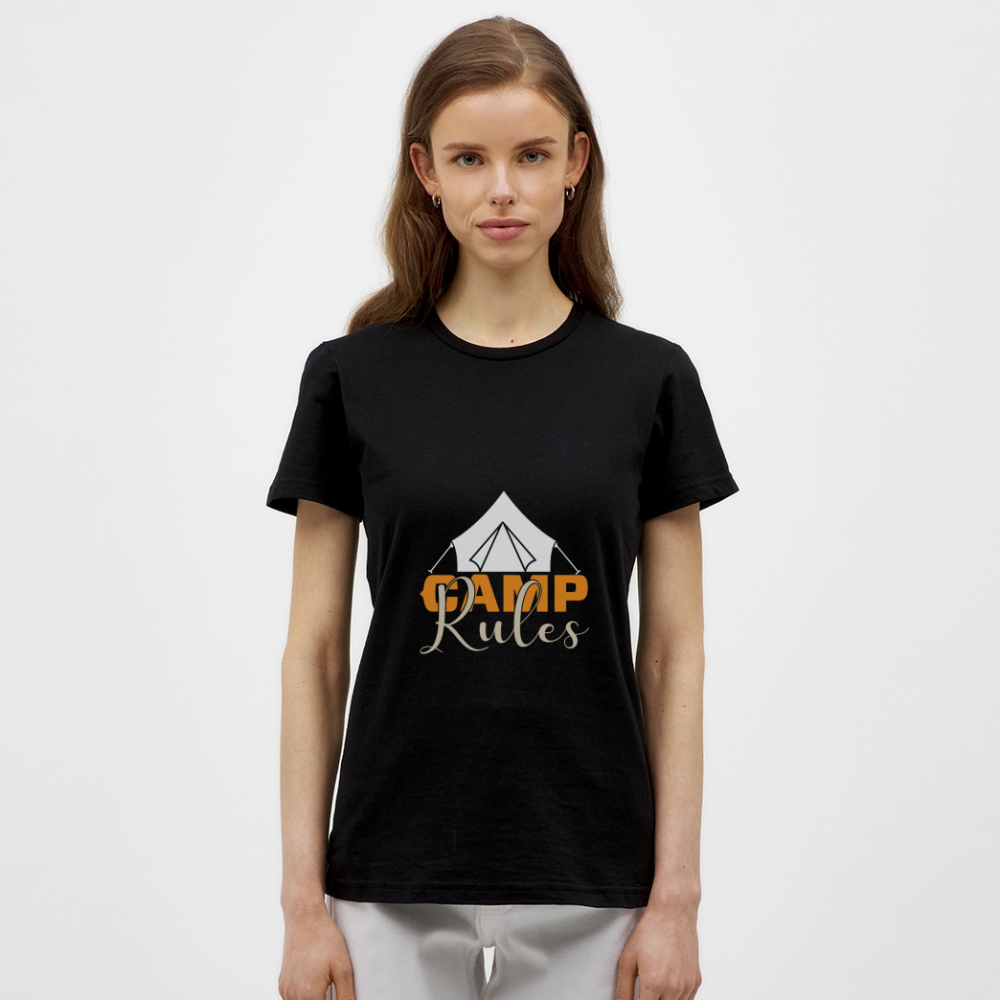 CAMP RULES | Frauen T-Shirt - Schwarz