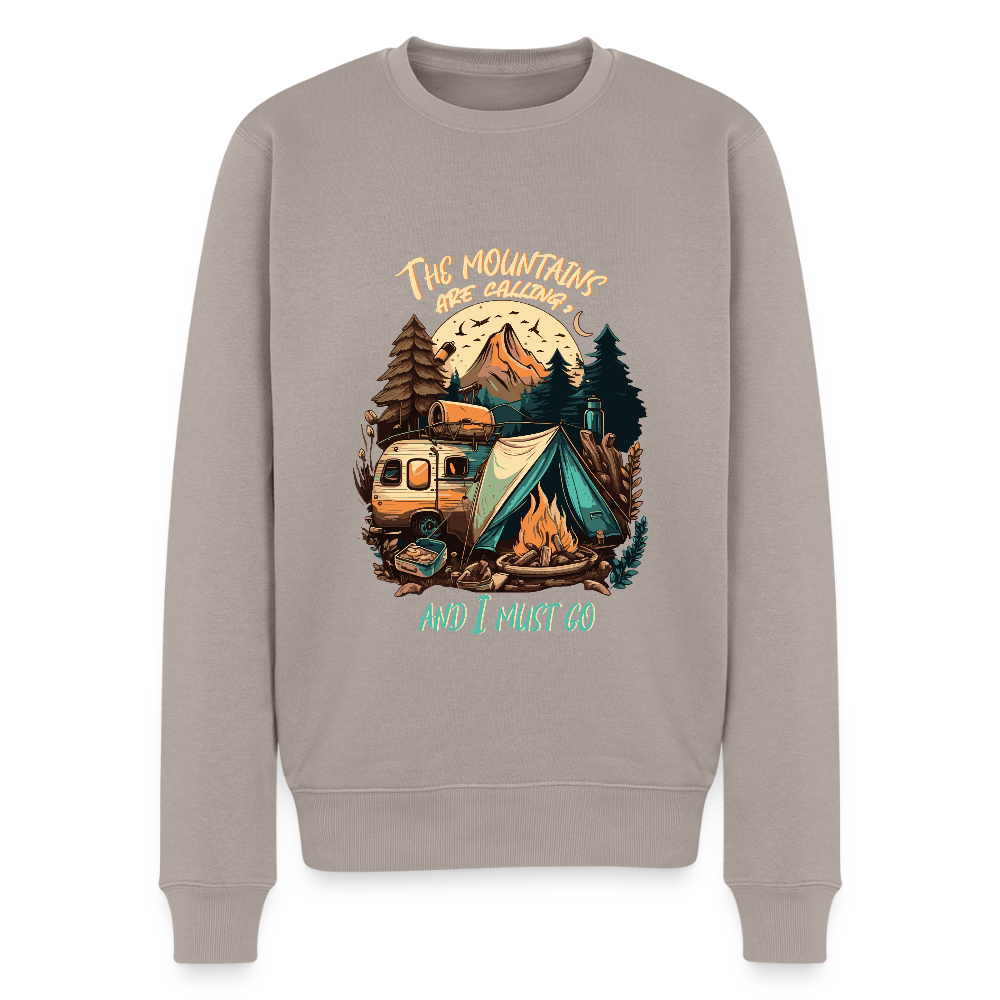 THE MOUNTAINS ARE CALLING | Männer Premium Pullover - Taupe