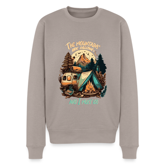 THE MOUNTAINS ARE CALLING | Männer Premium Pullover - Taupe