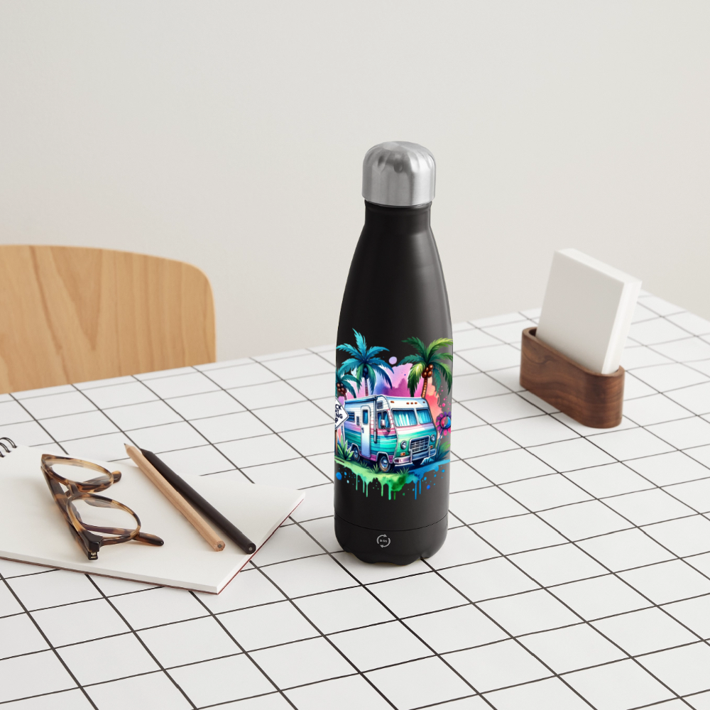 Wohnmobil unter Palmen | Thermosflasche 500 ml - Schwarz