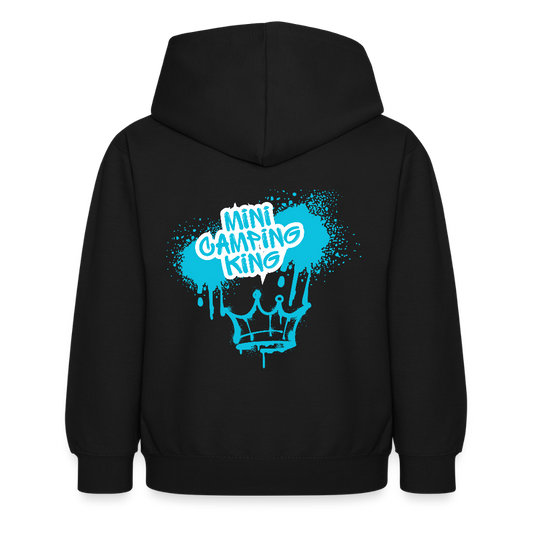 MINI CAMPING KING | Kinder Hoodie - Schwarz