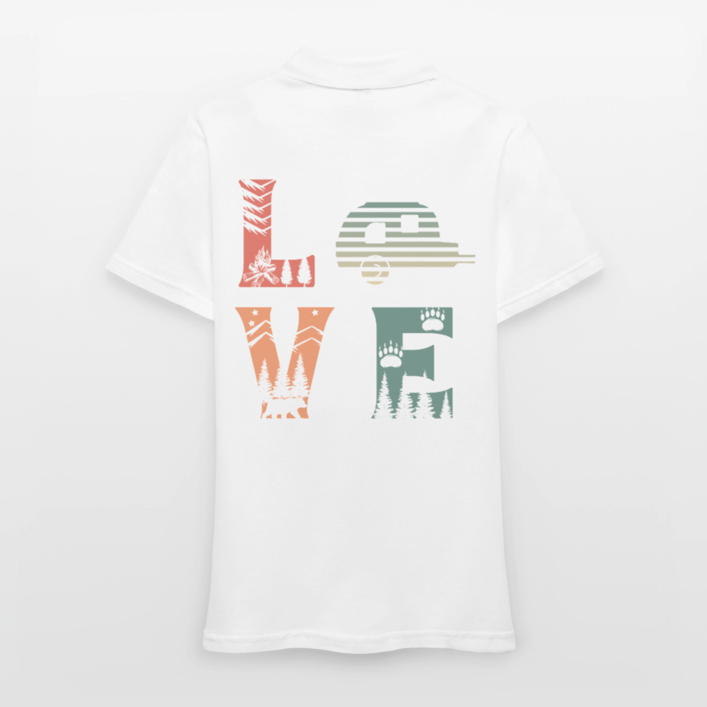 LOVE | Frauen Polo Shirt - Weiß