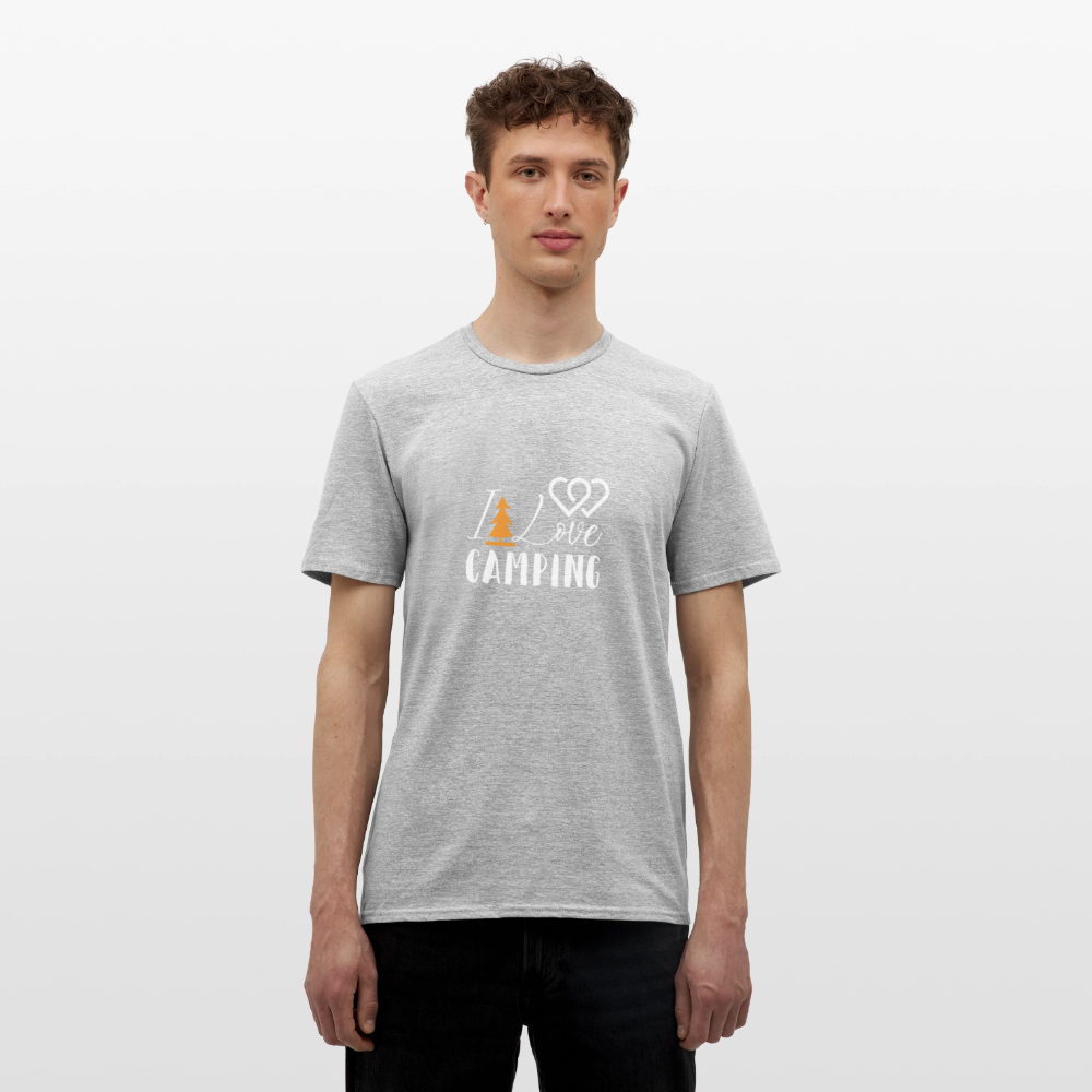 I LOVE CAMPING | Männer T-Shirt - Grau meliert