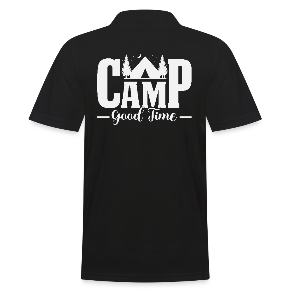 CAMP -GOOD TIME- | Männer Poloshirt - Schwarz