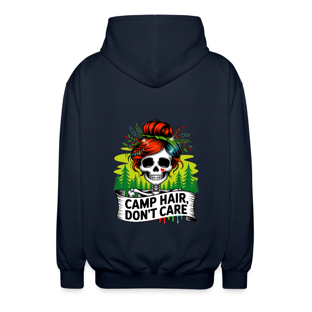 CAMP HAIR, DON´T CARE | Unisex Kapuzenjacke - Navy