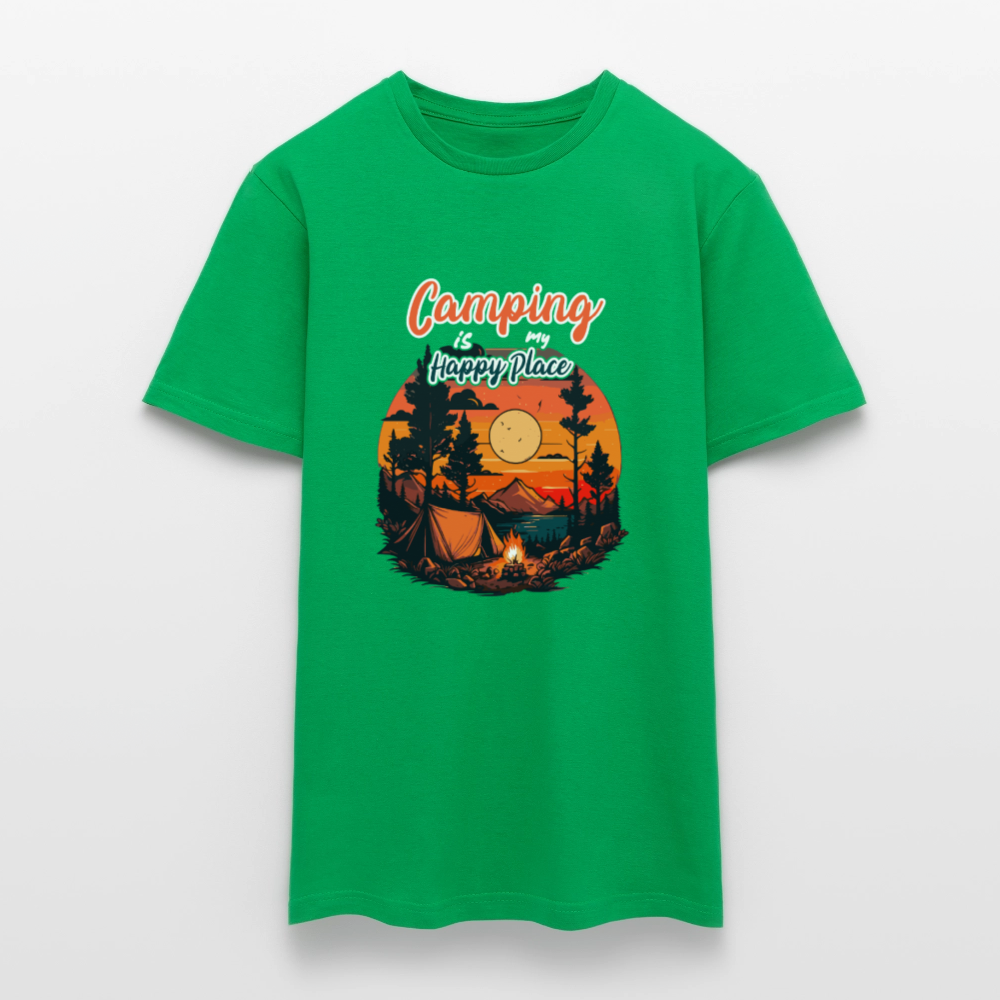CAMPING IS MY HAPPY PLACE | Männer T-Shirt - Kelly Green