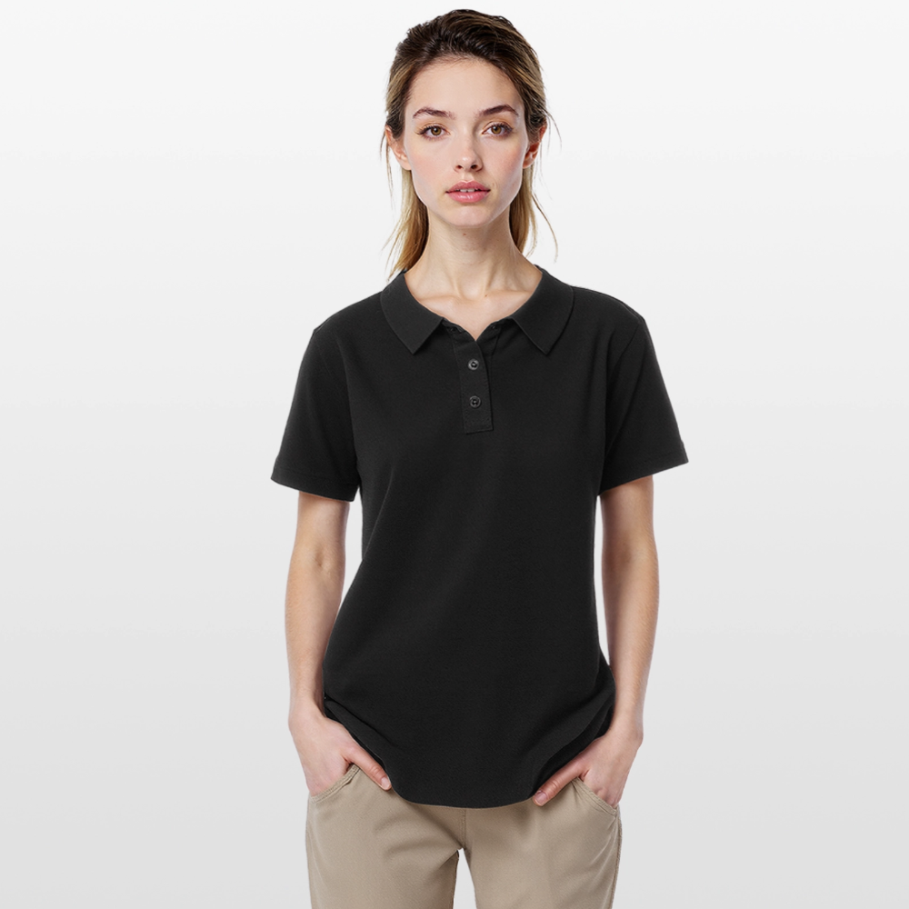 CAMPER SIND DIE MENSCHEN, DIE FREIWILLIG IM WALD WOHNEN! | Frauen Polo Shirt - Schwarz