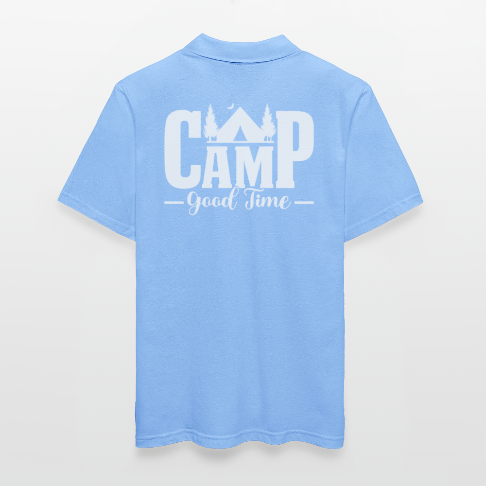 CAMP -GOOD TIME- | Männer Poloshirt - Himmelblau