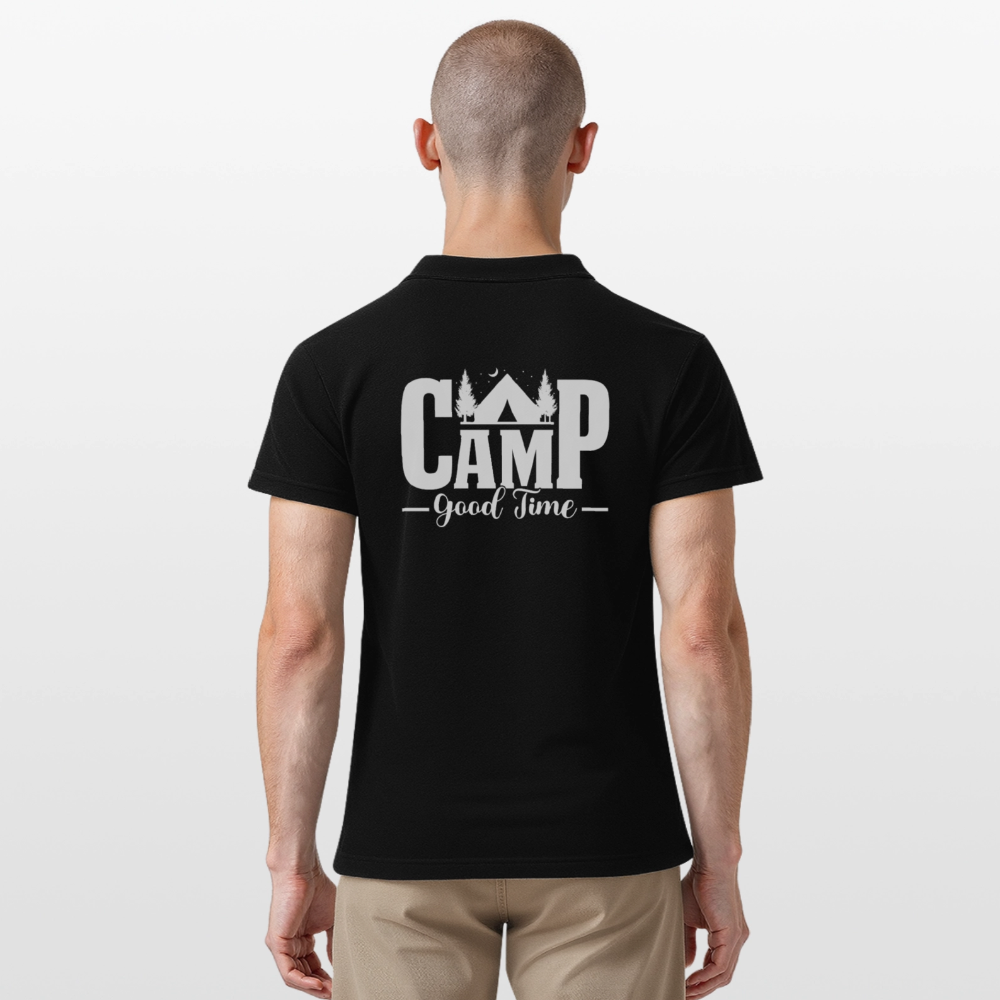 CAMP -GOOD TIME- | Männer Poloshirt - Schwarz