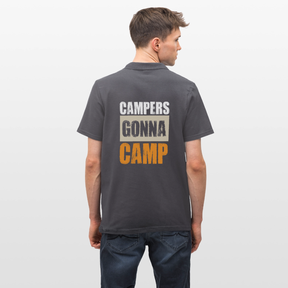 CAMPERS GONNA CAMP | Männer Poloshirt - Anthrazit