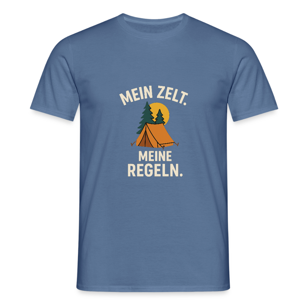 Mein Zelt. Meine Regeln. | Männer T-Shirt - Taubenblau 