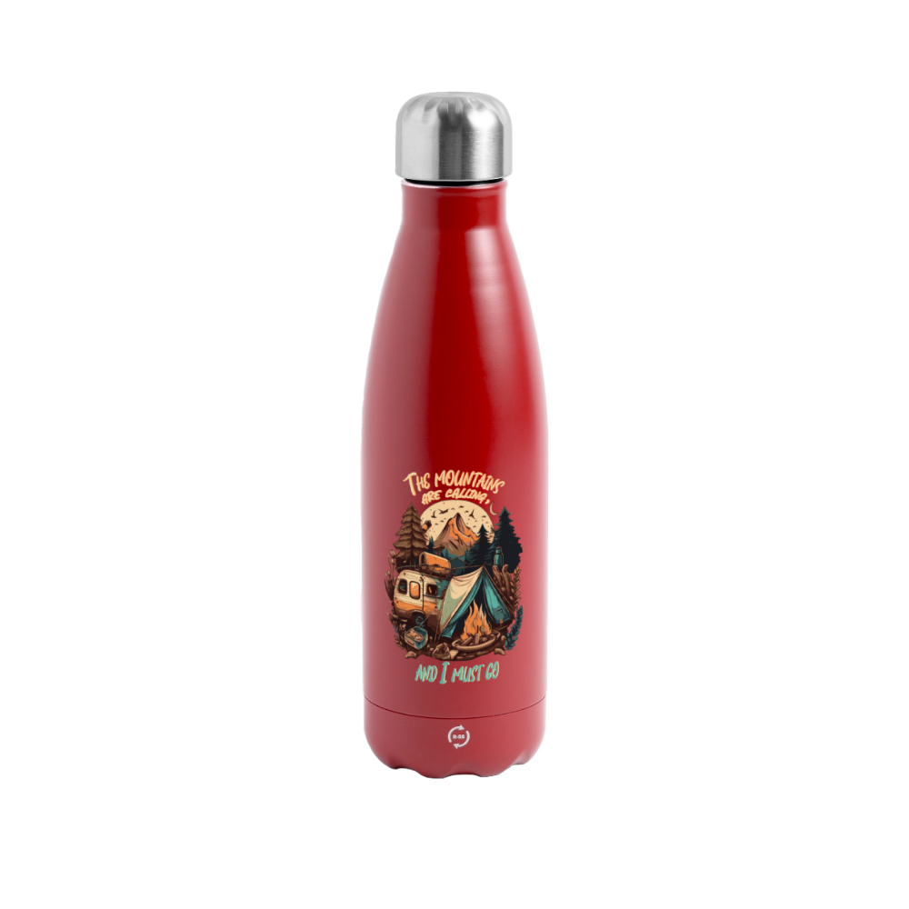 THE MOUNTAINS ARE CALLING | Thermosflasche 500 ml - Rot
