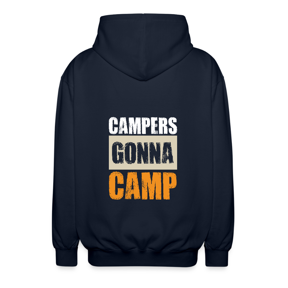 CAMPERS GONNA CAMP | Unisex Kapuzenjacke - Navy