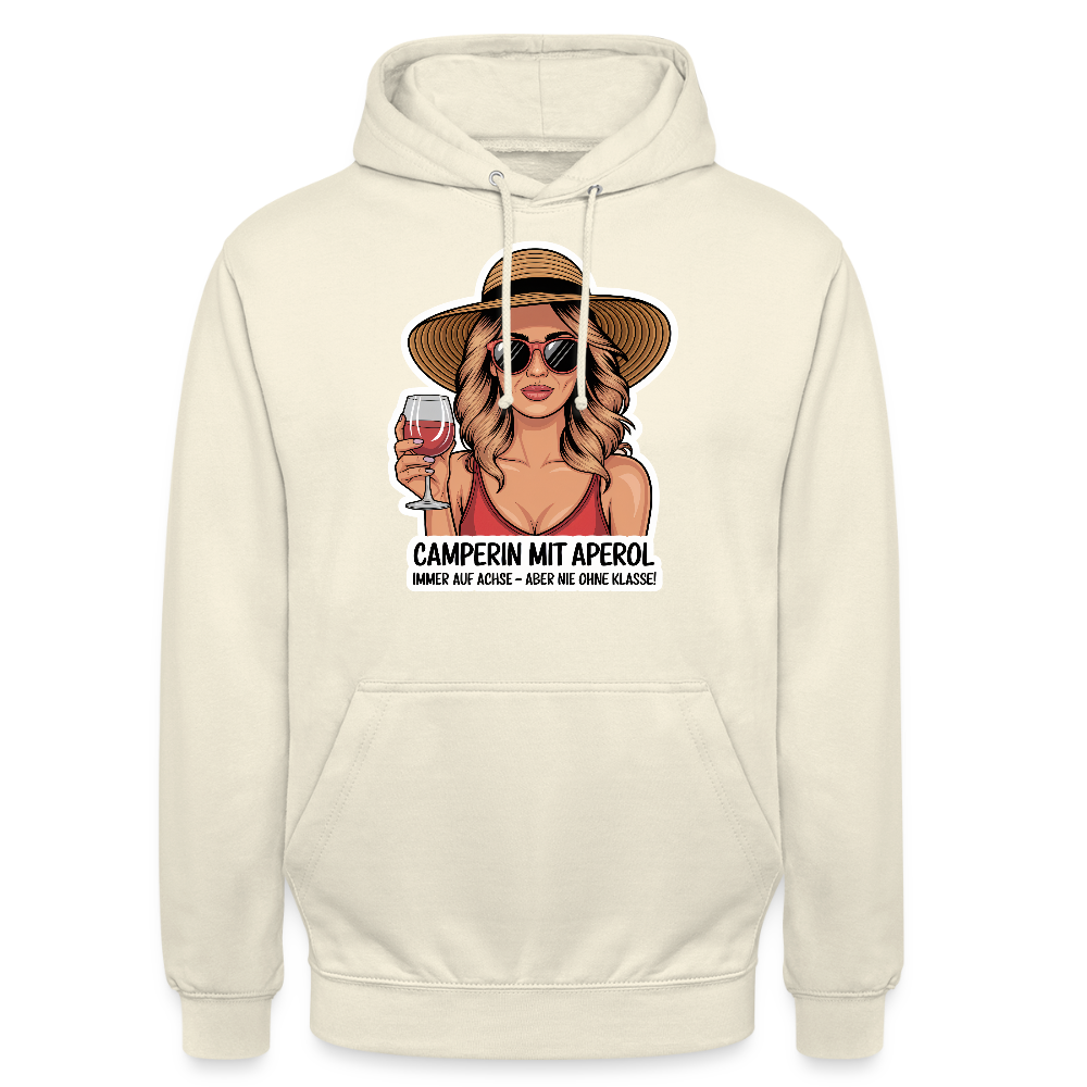 Camperin mit Aperol I Unisex Hoodie - Vanille-Milchshake