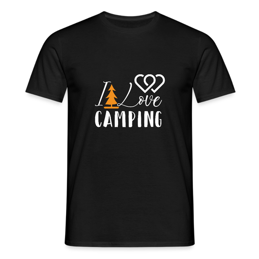 I LOVE CAMPING | Männer T-Shirt - Schwarz