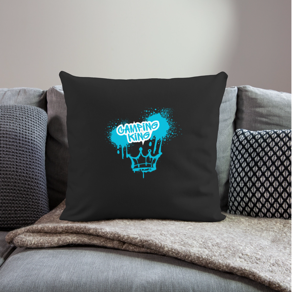 CAMPING KING | Sofakissenbezug 44 x 44 cm - Schwarz