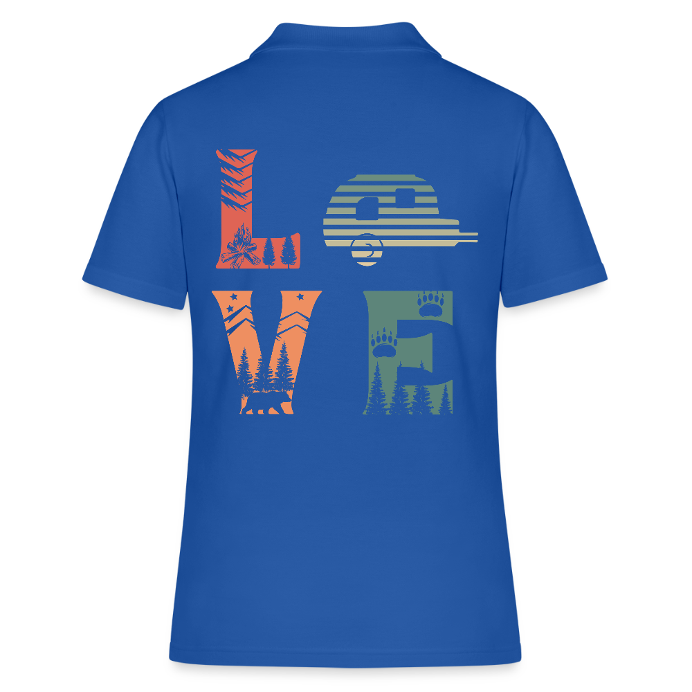 LOVE | Frauen Polo Shirt - Royalblau