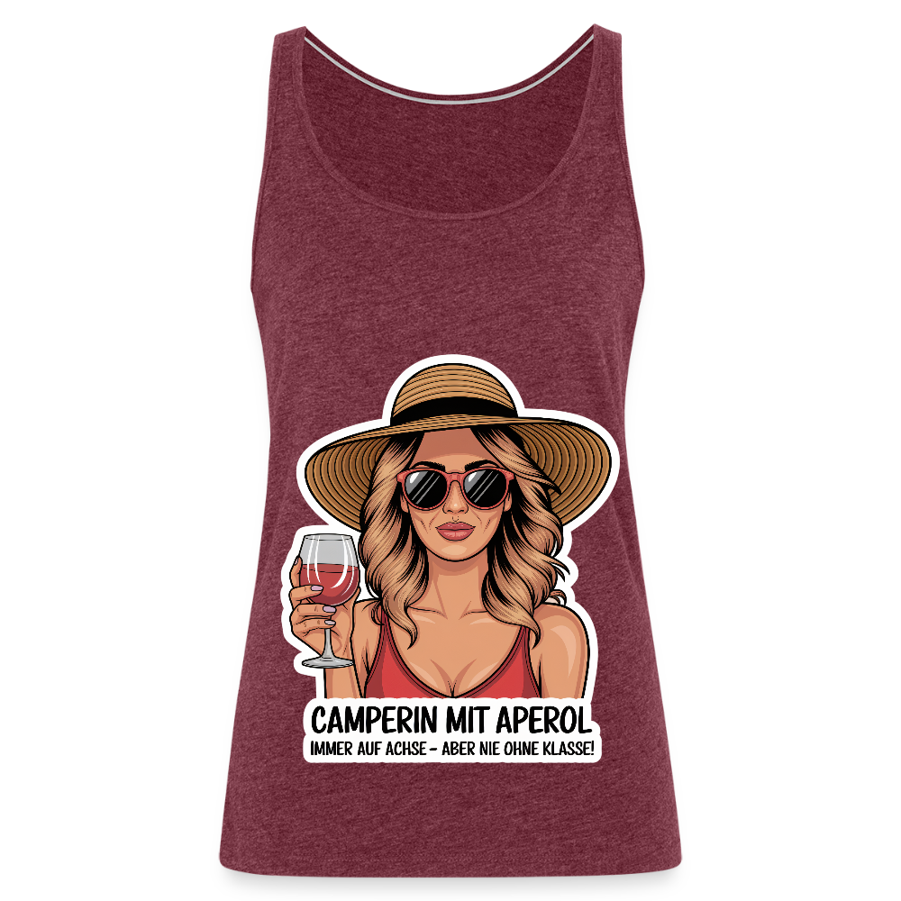 Camperin mit Aperol - Bordeauxrot meliert