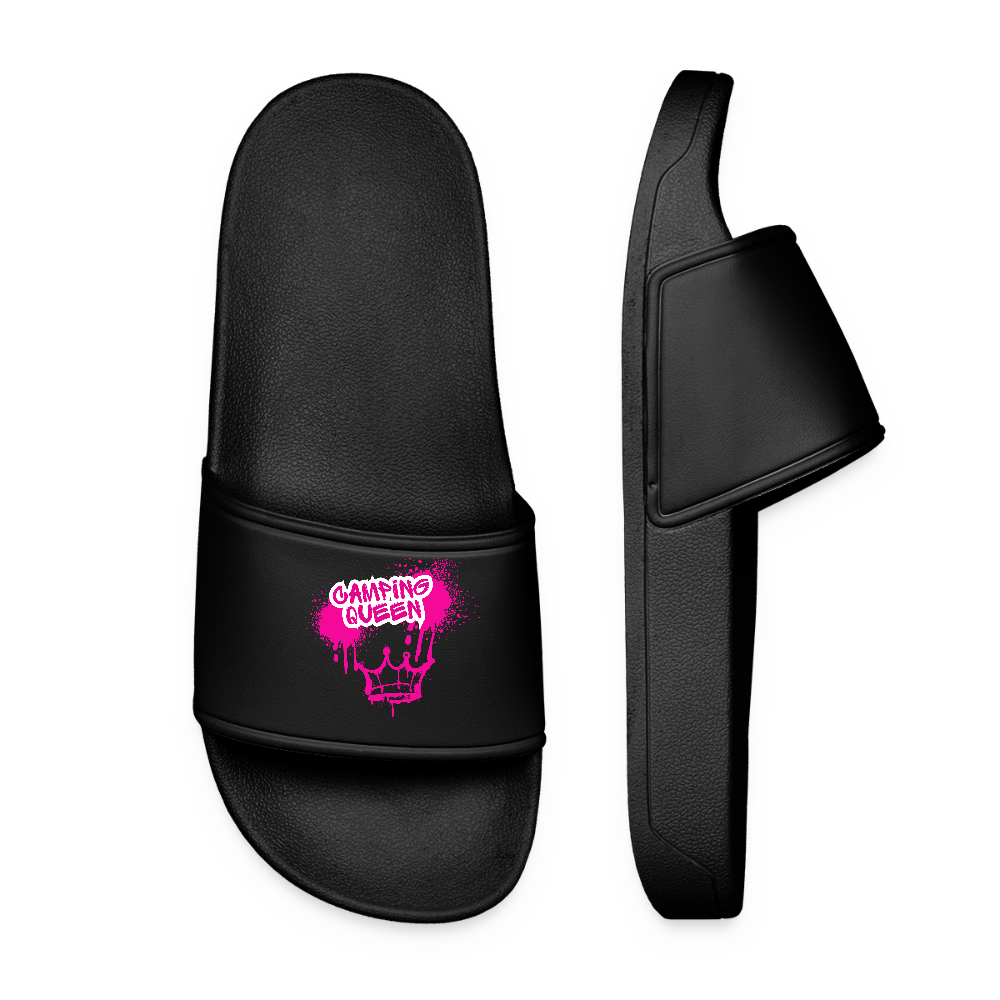 CAMPING QUEEN | Frauen Badelatschen - Schwarz