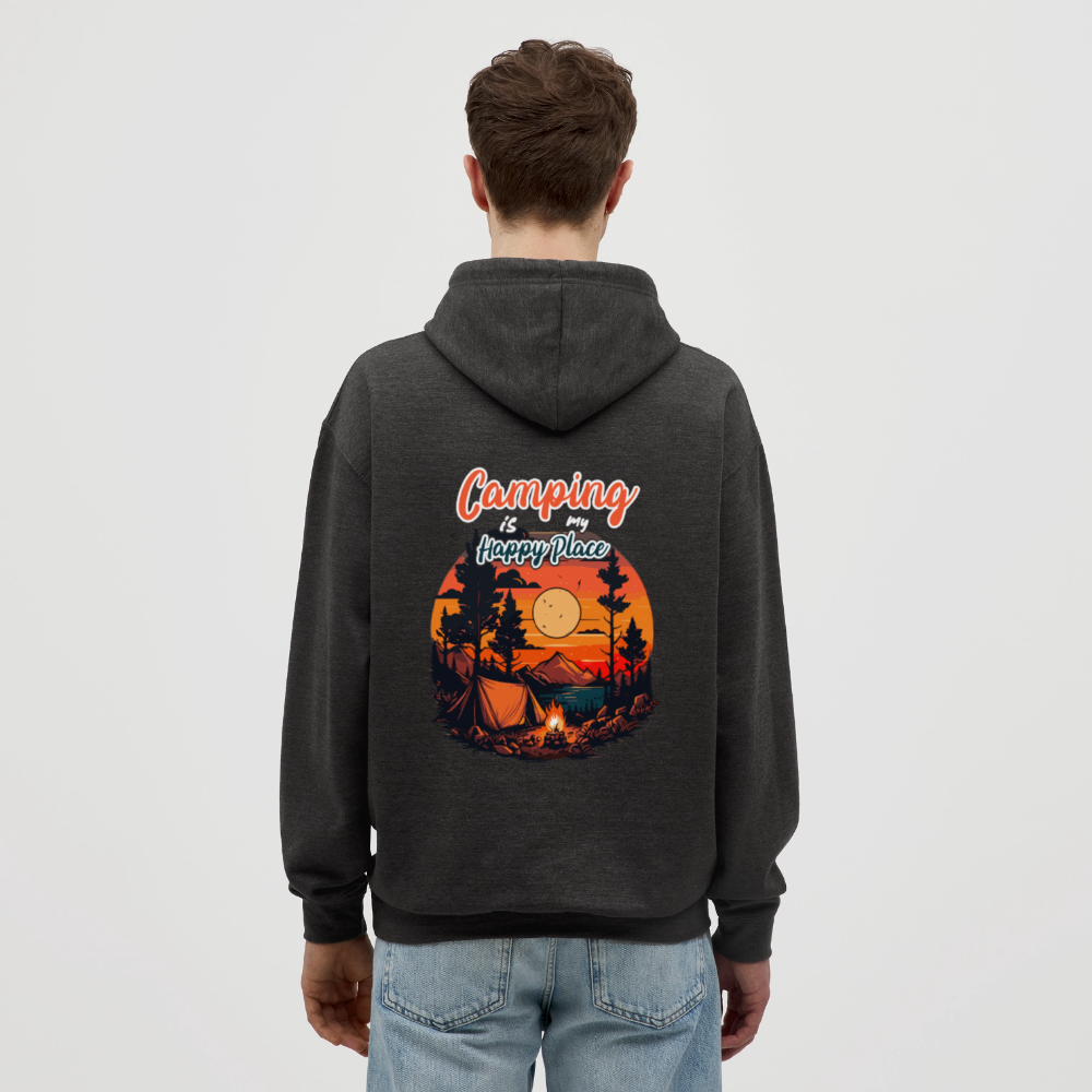 CAMPING IS MY HAPPY PLACE | Unisex Hoodie - Anthrazit