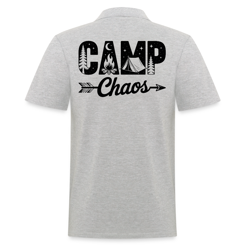 CAMP CHAOS | Männer Poloshirt - Grau meliert