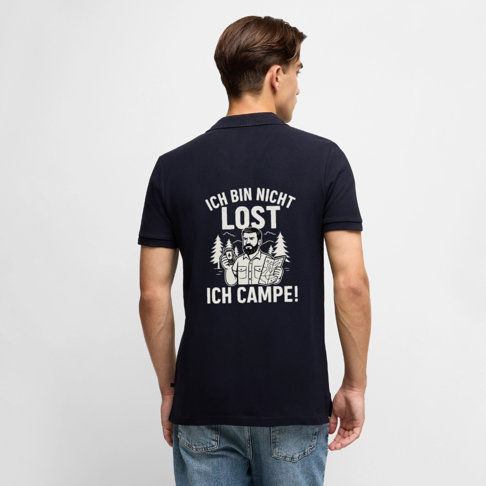 Ich bin nicht lost - ICH CAMPE! | Männer Premium Bio Polo Shirt - Navy