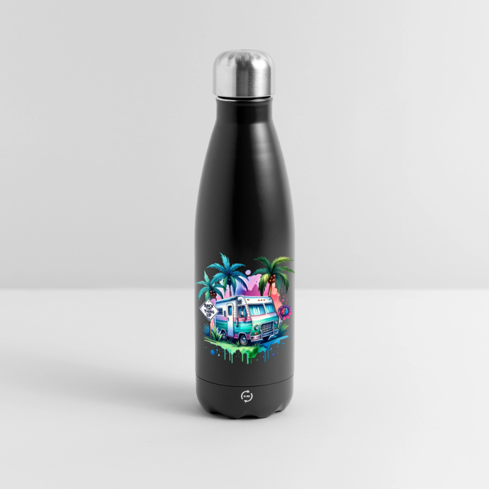 Wohnmobil unter Palmen | Thermosflasche 500 ml - Schwarz