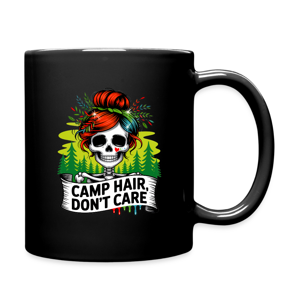 CAMP HAIR, DON´T CARE |Tasse einfarbig - Schwarz