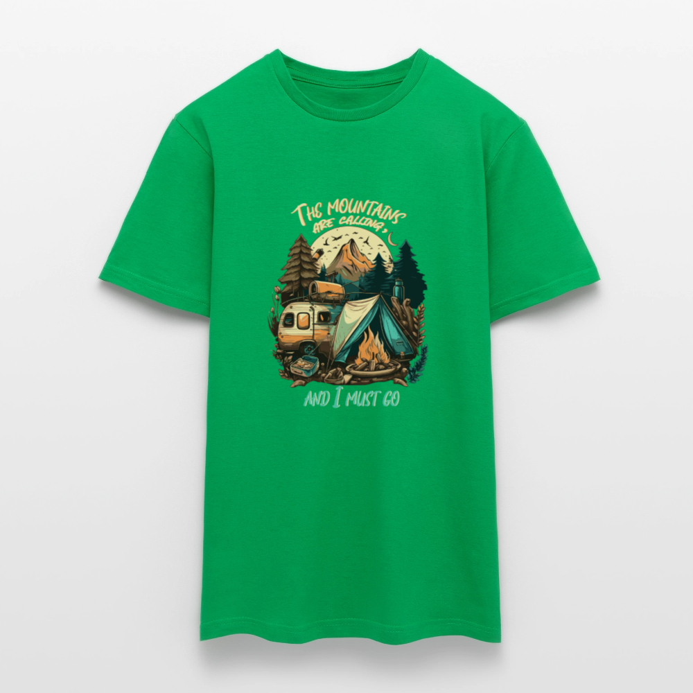 THE MOUNTAINS ARE CALLING | Männer T-Shirt - Kelly Green
