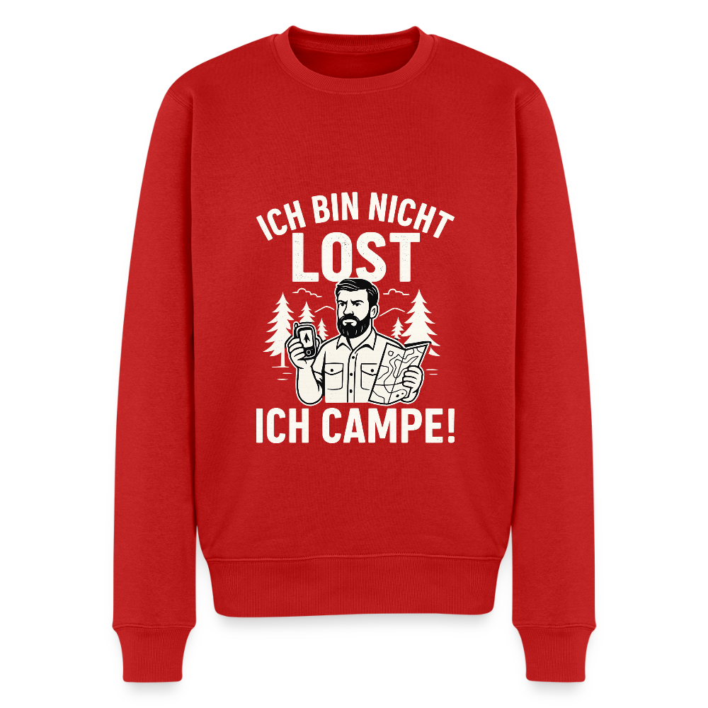 Ich bin nicht lost - ICH CAMPE! |Männer Premium Pullover - Rot