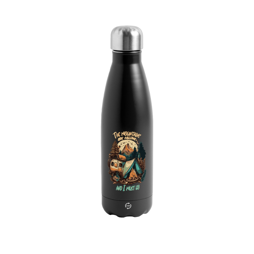 THE MOUNTAINS ARE CALLING | Thermosflasche 500 ml - Schwarz