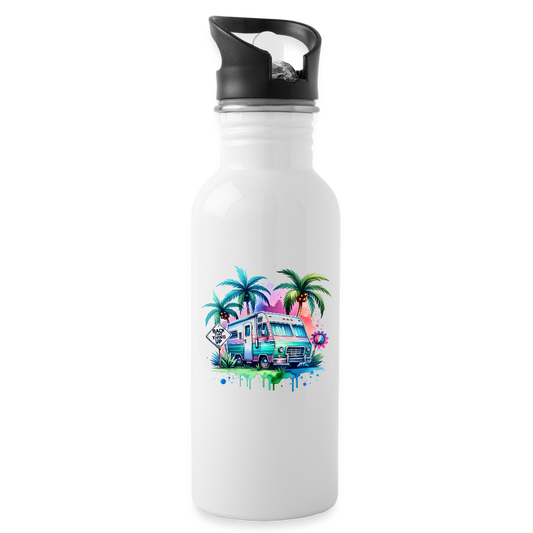 Wohnmobil unter Palmen | Trinkflasche - Weiß