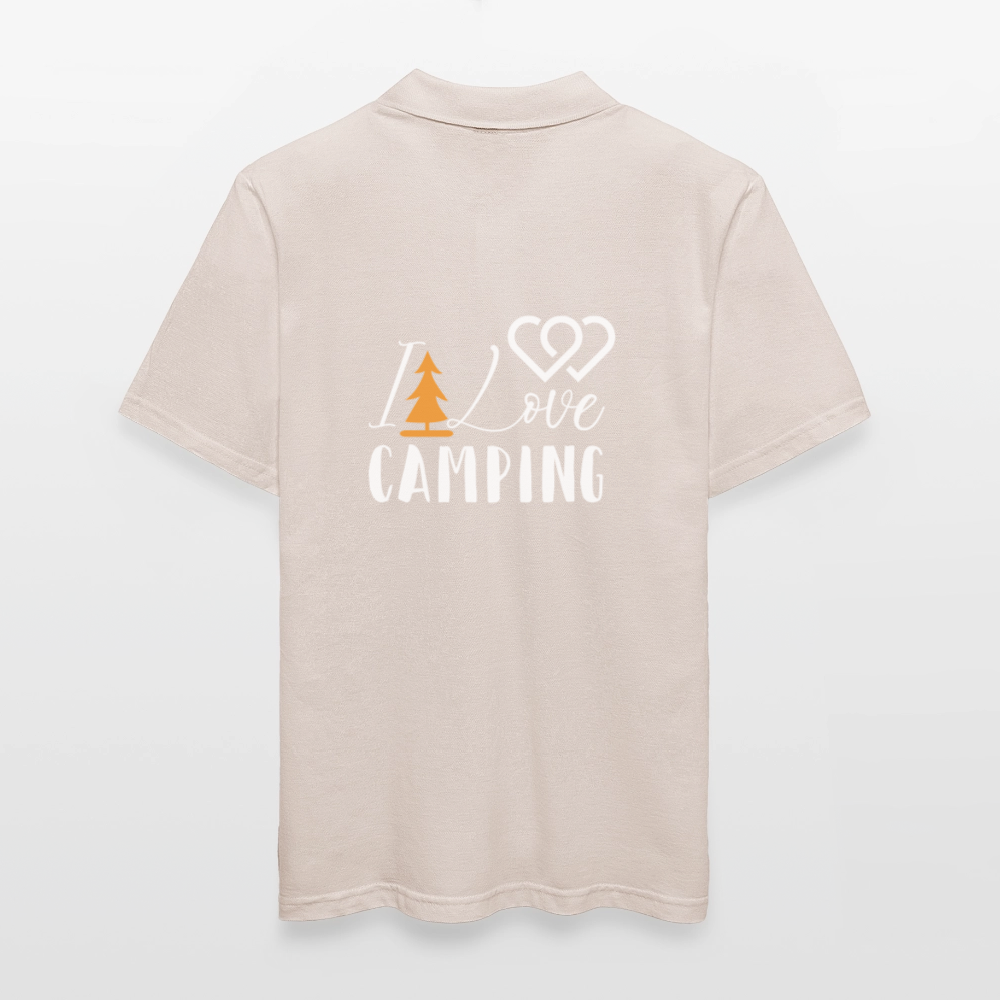 I LOVE CAMPING | Männer Poloshirt - Beige