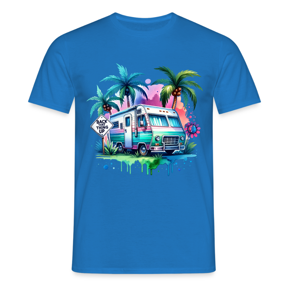 Wohnmobil unter Palmen | Männer T-Shirt - Royalblau