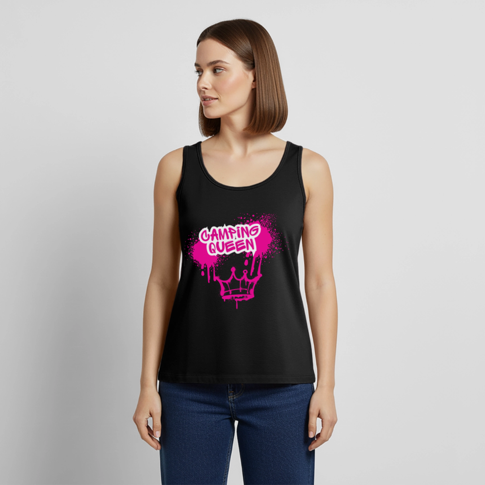 CAMPING QUEEN | Frauen Premium Tank Top - Schwarz